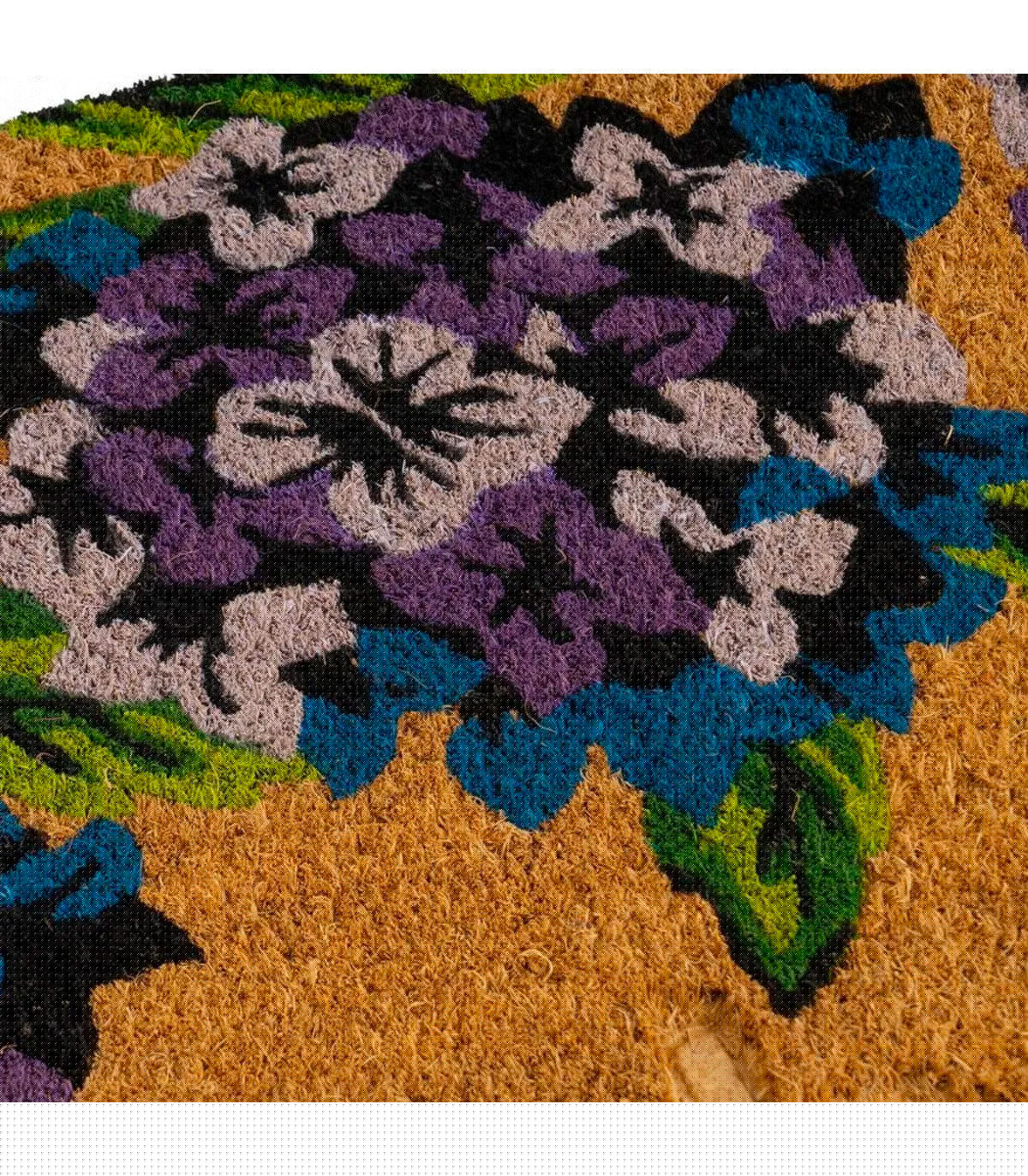 Wadiga Paillasson Coco Lavandes Home 60x40x1.5cm