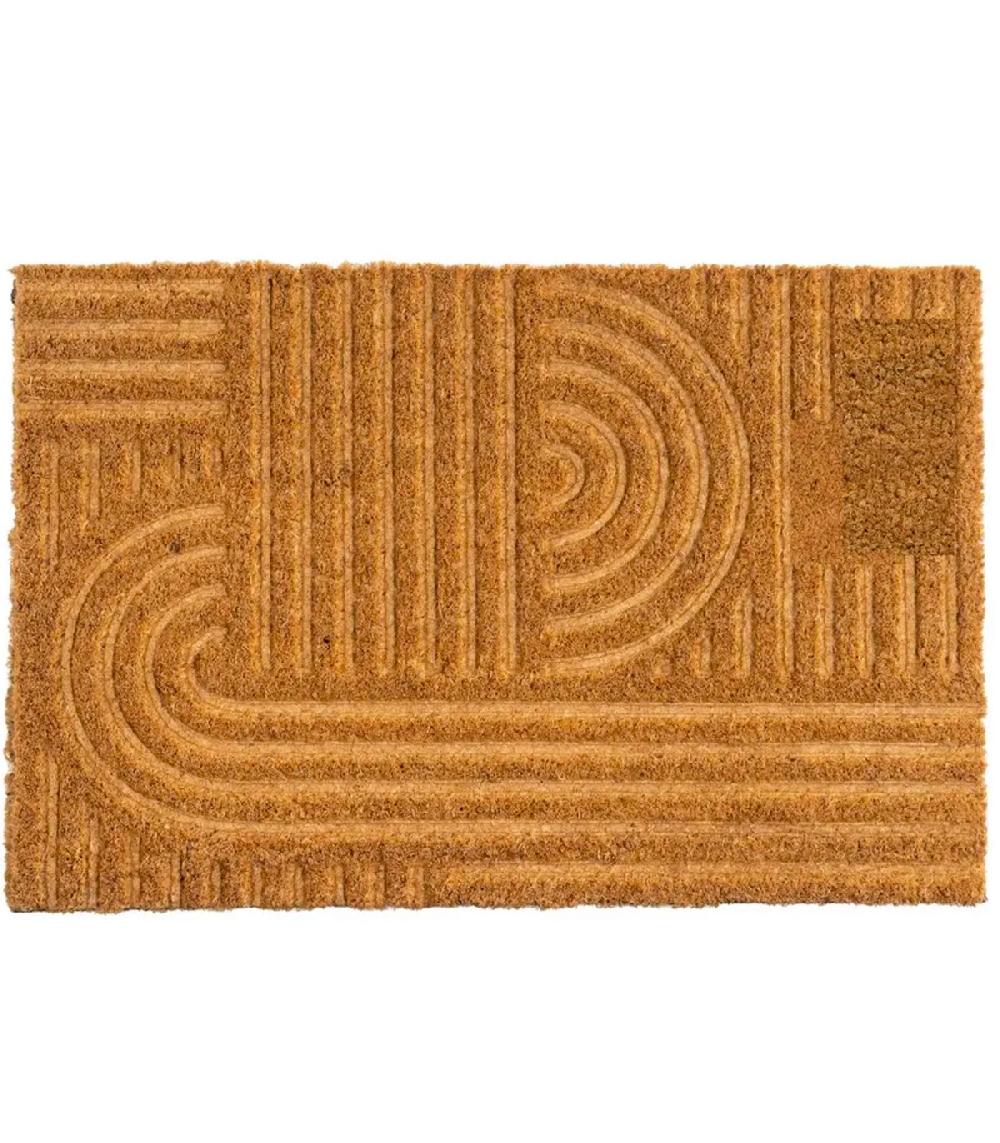 wadiga Paillasson coco marron 60x40x1.5cm