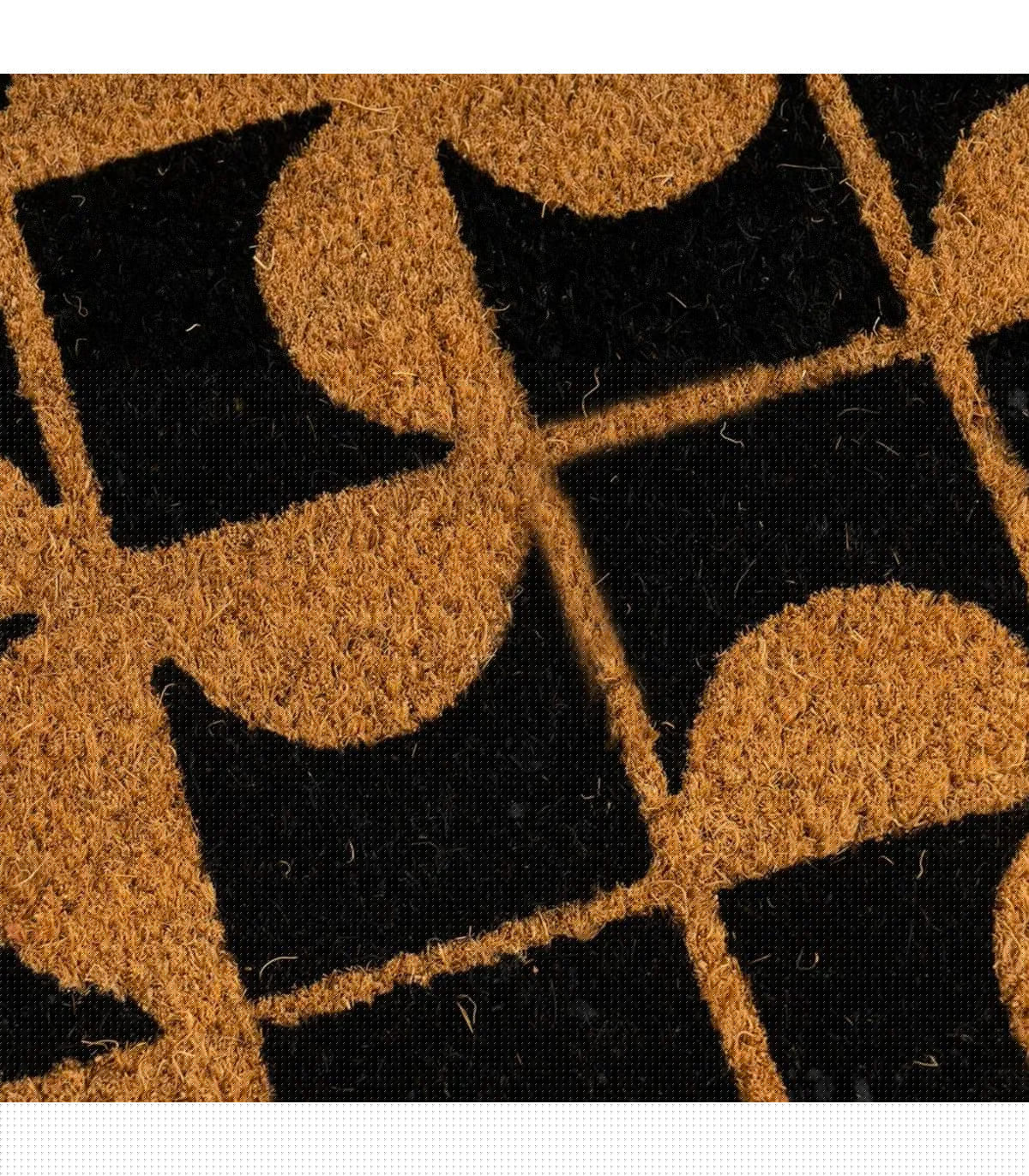 Wadiga Paillasson Coco Marron Et Noir 60x40x1.5cm