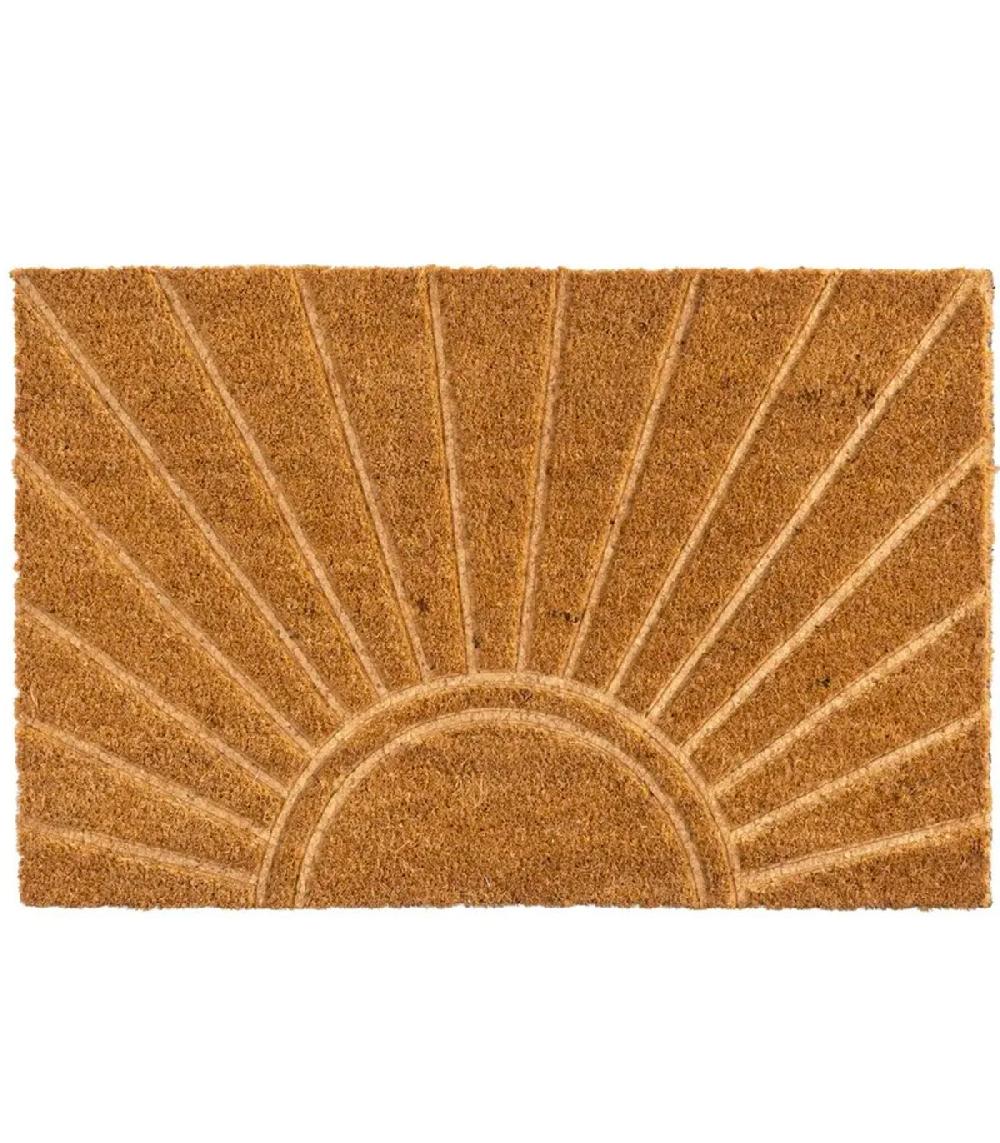 wadiga Paillasson coco marron soleil 60x40x1.5cm