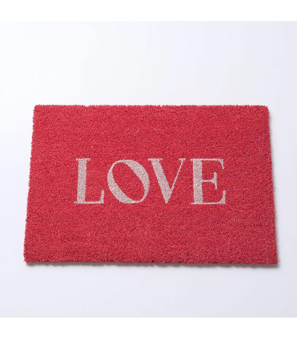 Wadiga Paillasson Coco Rouge Love 60x40x1.5cm