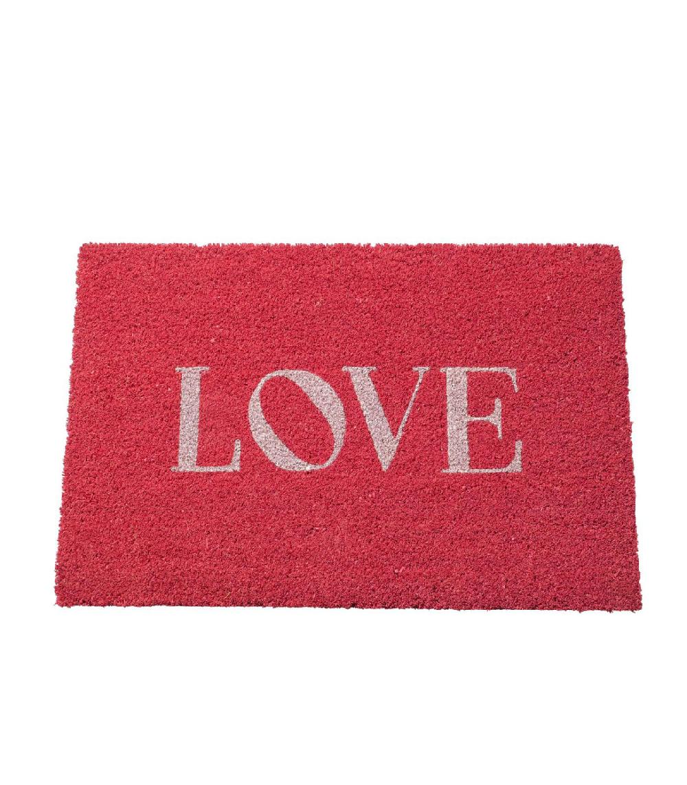 wadiga Paillasson coco rouge Love 60x40x1.5cm