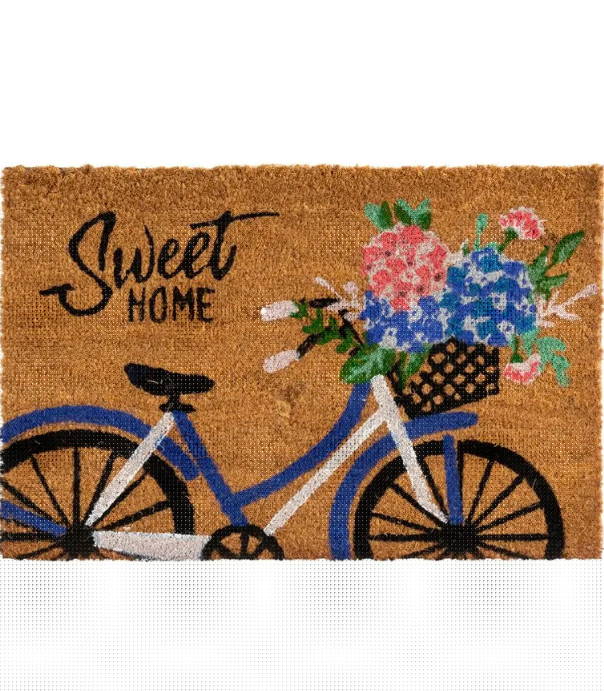 wadiga Paillasson coco vélo sweet home 60x40x1.5cm