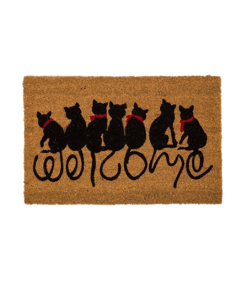 wadiga Paillasson Coco Welcome Chats - 60x40x1.5cm