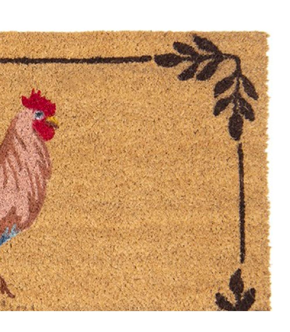 Wadiga Paillasson Coco Welcome Coq 75x45x1cm