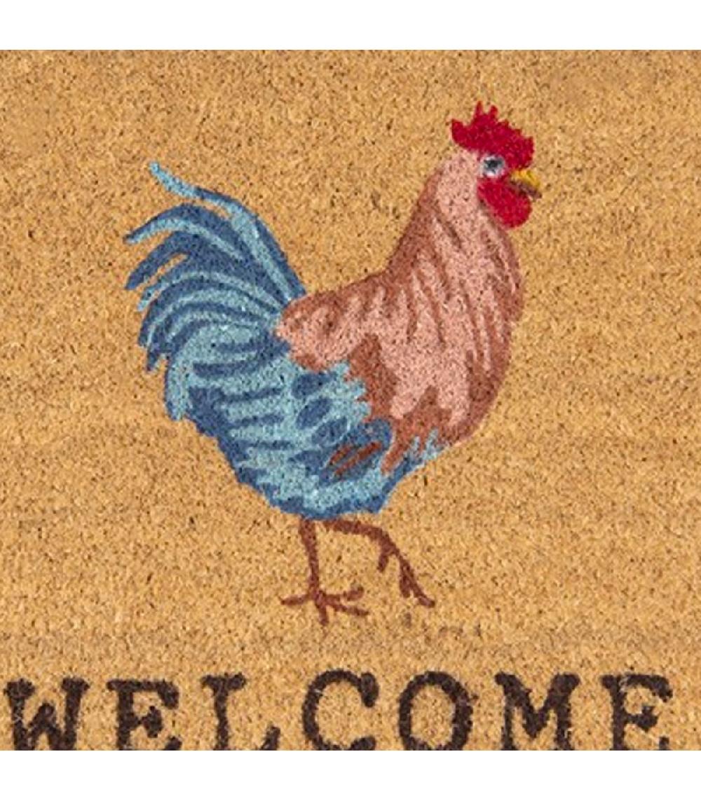 Wadiga Paillasson Coco Welcome Coq 75x45x1cm