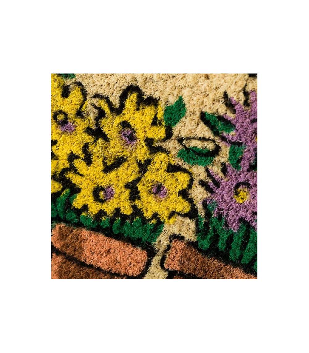 Wadiga Paillasson Coco Welcome Floral - 60x40x1.5cm