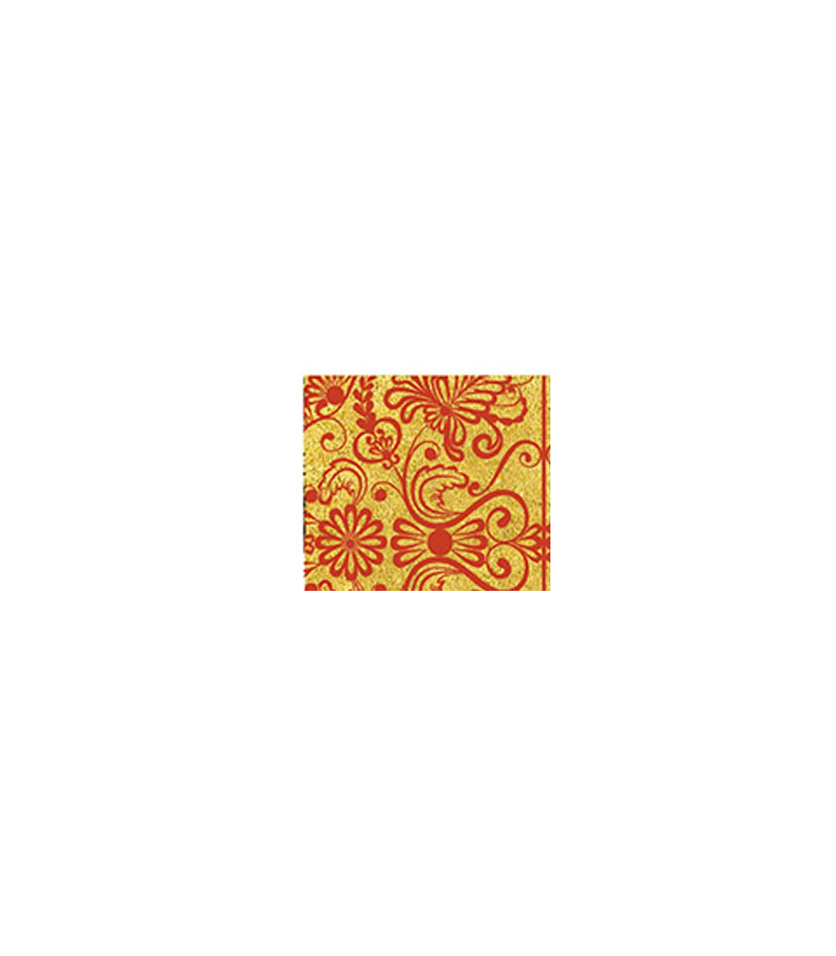 Wadiga Paillasson En Coco Motifs Volutes Rouges