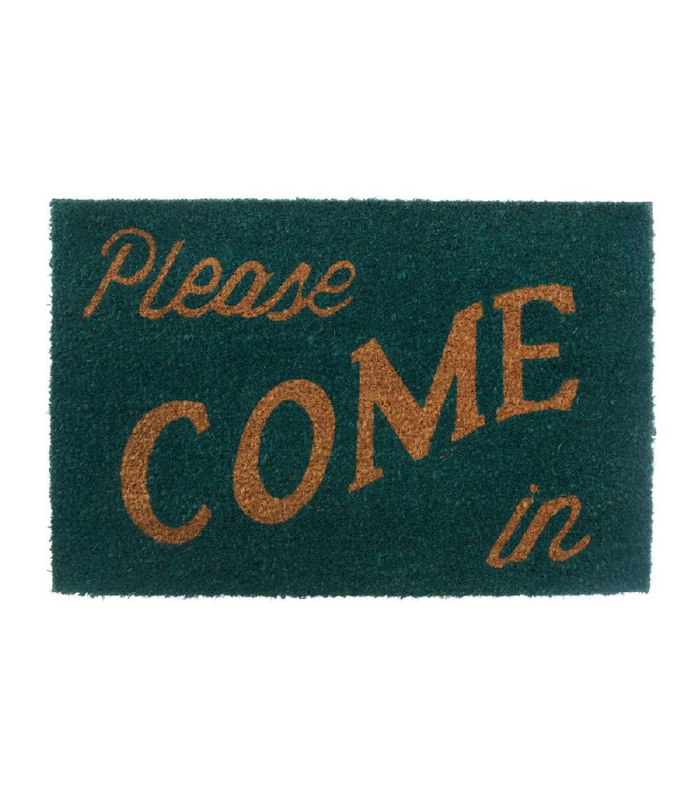 wadiga Paillasson en Coco Vert Please Come In