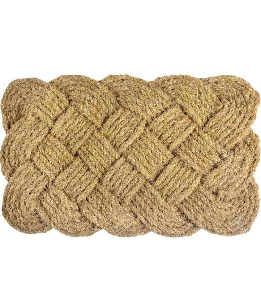 wadiga Paillasson jute tressé 60x40x1cm