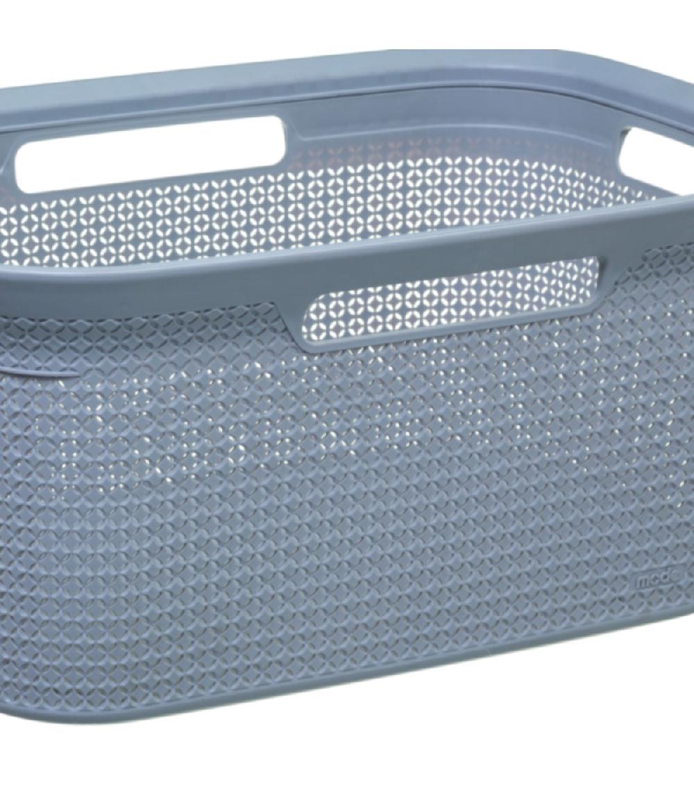 Wadiga Panier à Linge Buanderie Gris 4 Poignées