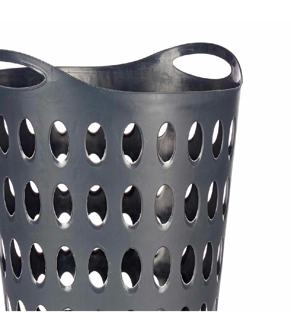 Wadiga Panier à Linge Buanderie Plastique Noir 50L