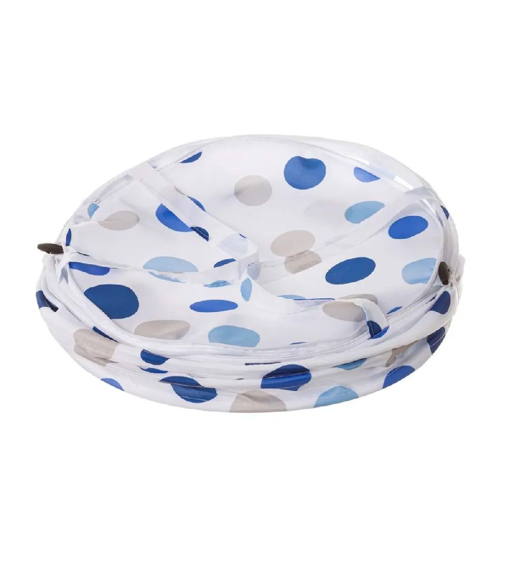 Wadiga Panier à Linge En Polyester Pois Bleus