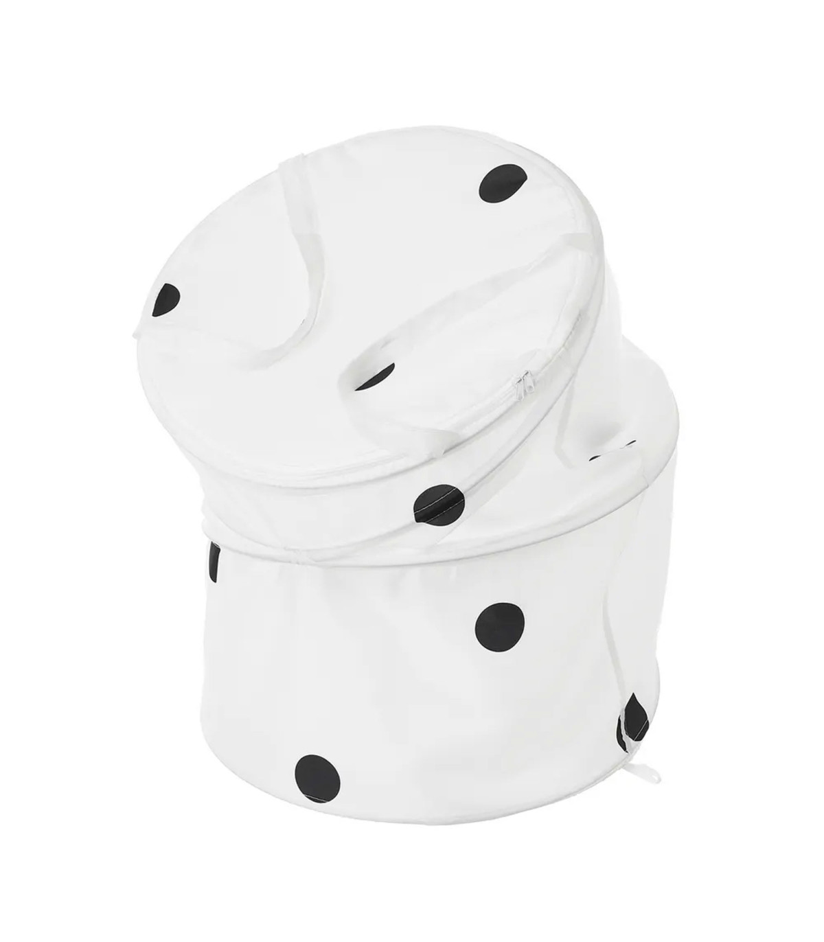 Wadiga Panier à Linge En Polyester Pois Noirs
