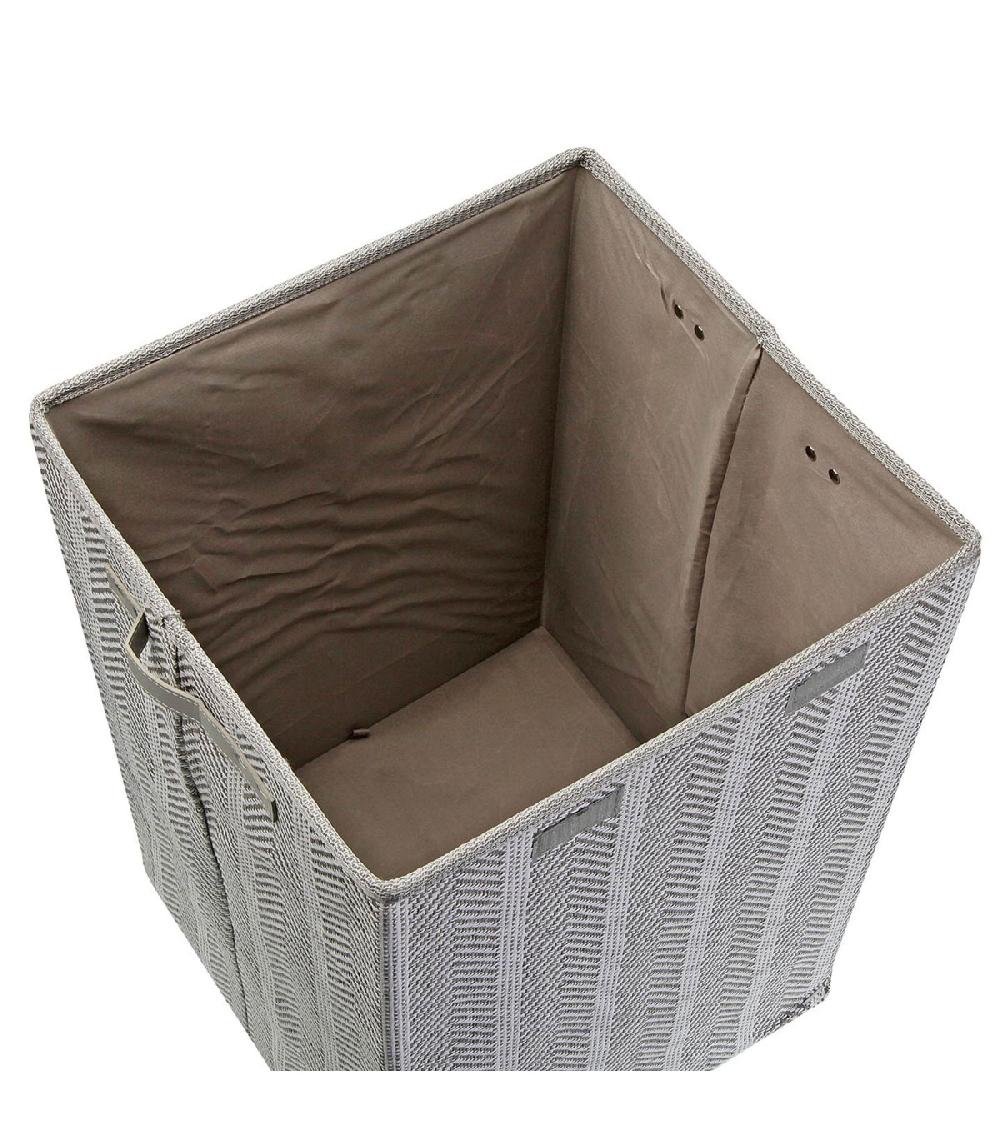 Wadiga Panier à Linge Gris 35x35x53cm