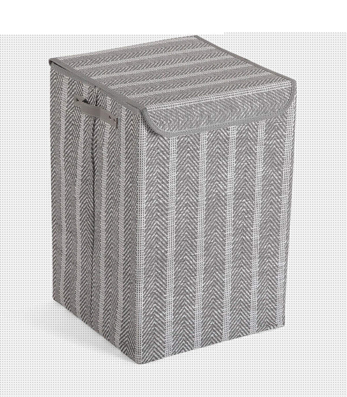 wadiga Panier à linge gris 35x35x53cm