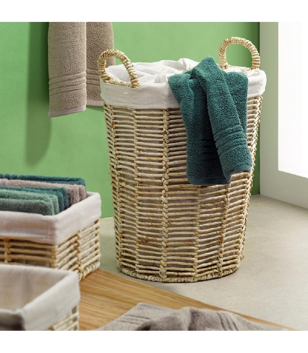Wadiga Panier à Linge Nature 46x46x52.5cm