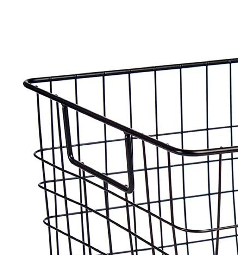 Wadiga Panier De Rangement Métal Noir 32x29x19.5cm