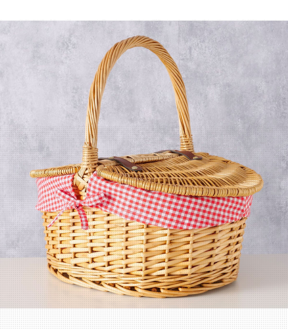 Wadiga Panier Pique-nique Bois Tressé 47x34x42cm