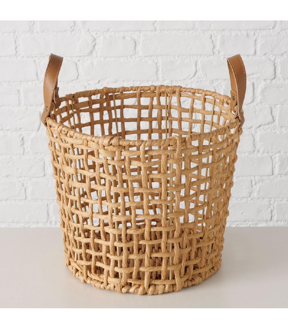 Wadiga Panier Tressé Décoratif 30x30x25cm