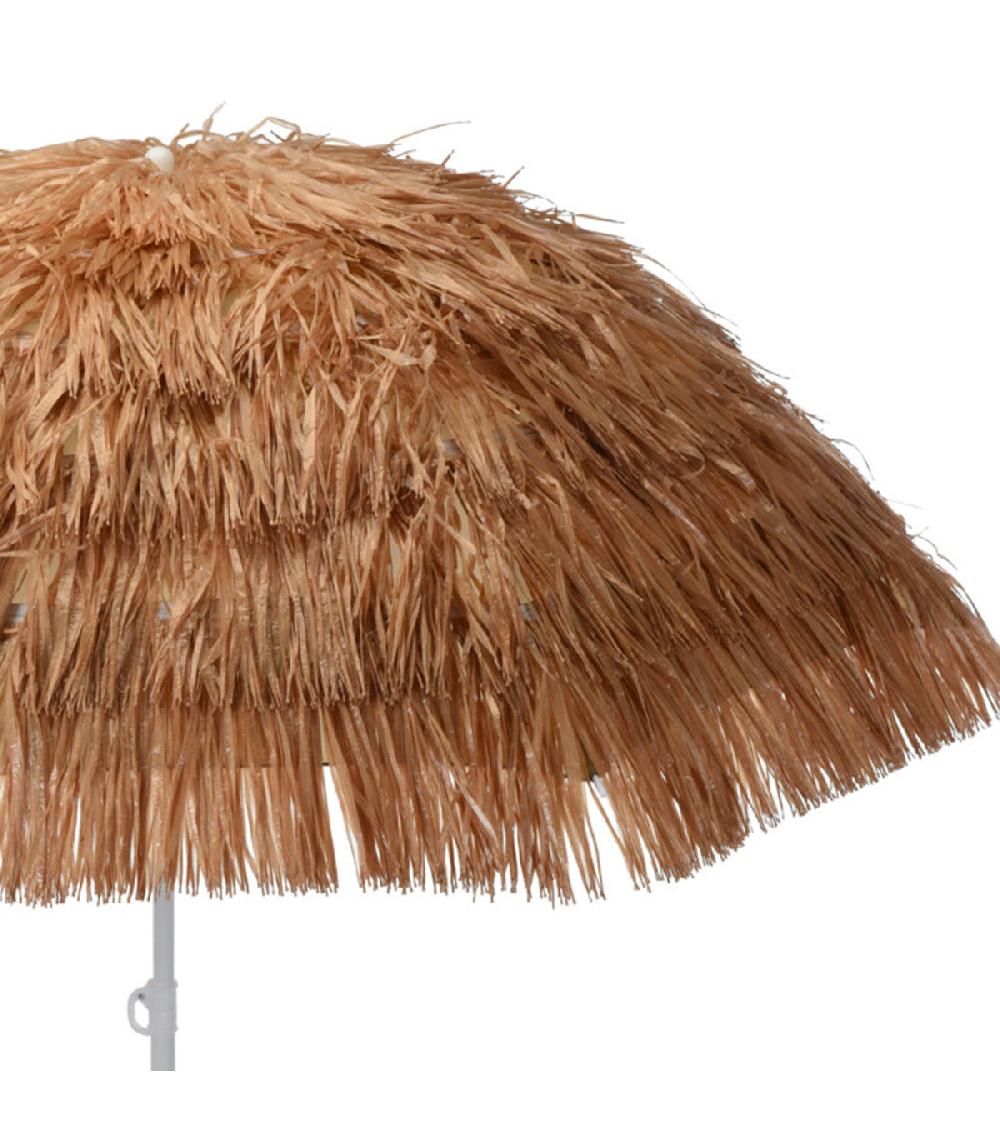 Wadiga Parasol à Franges Raphia Diamètre 180cm