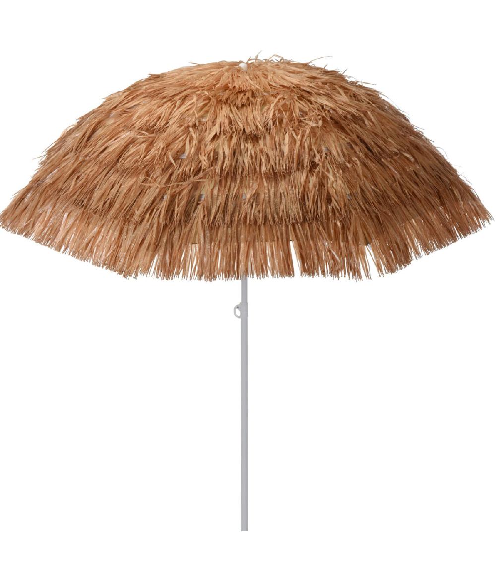 wadiga Parasol à franges raphia diamètre 180cm
