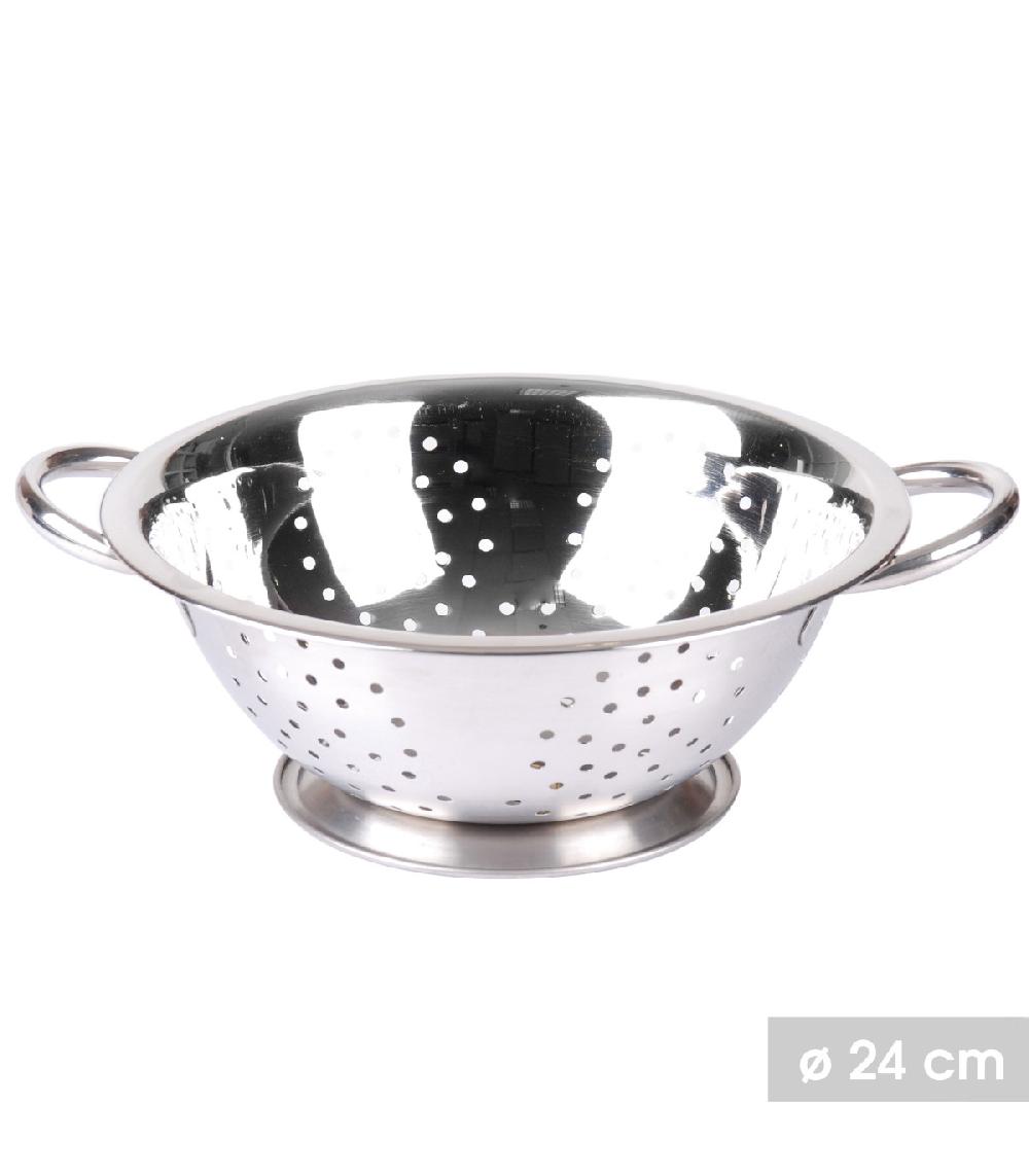 Wadiga Passoire Inox Avec Anses - 24cm