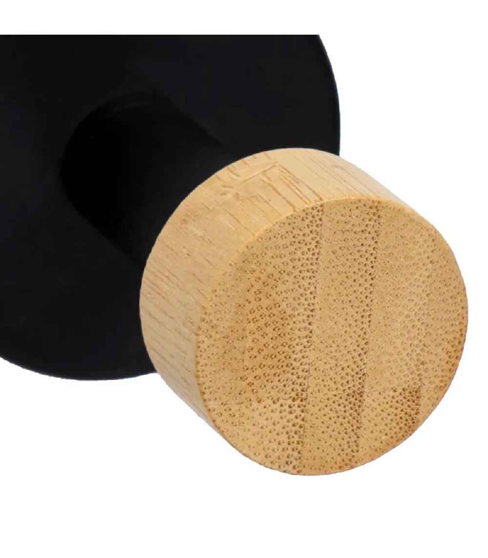 Wadiga Patère 1 Crochet En Métal Noir Et Bois