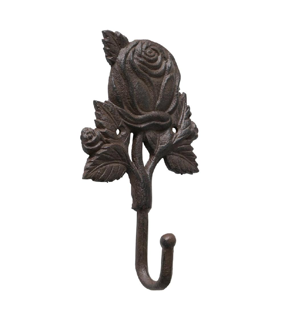wadiga Patère en fonte roses h18cm