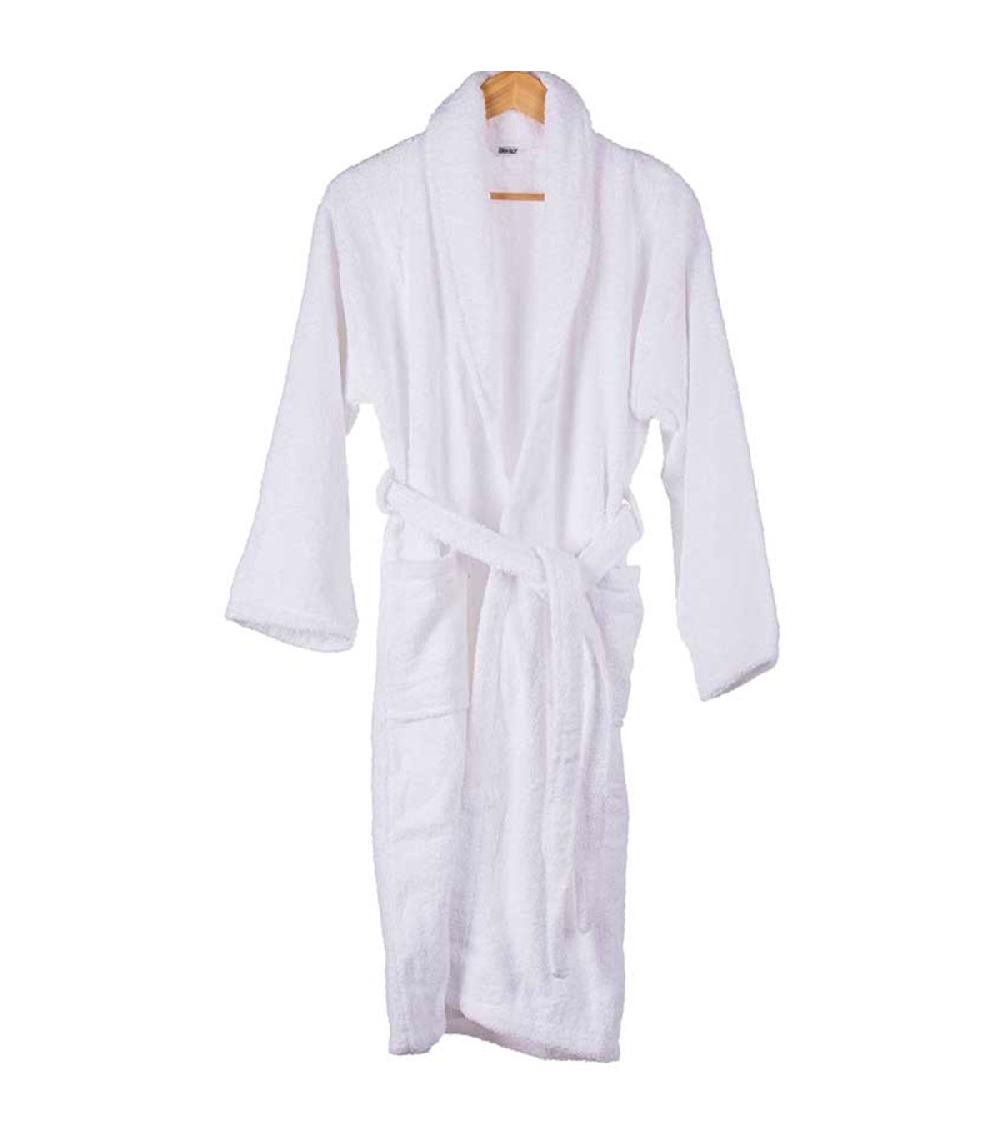 Wadiga Peignoir Adulte 100% Coton Blanc