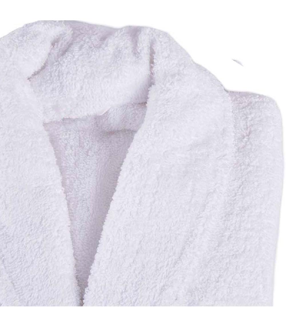 Wadiga Peignoir Adulte 100% Coton Blanc