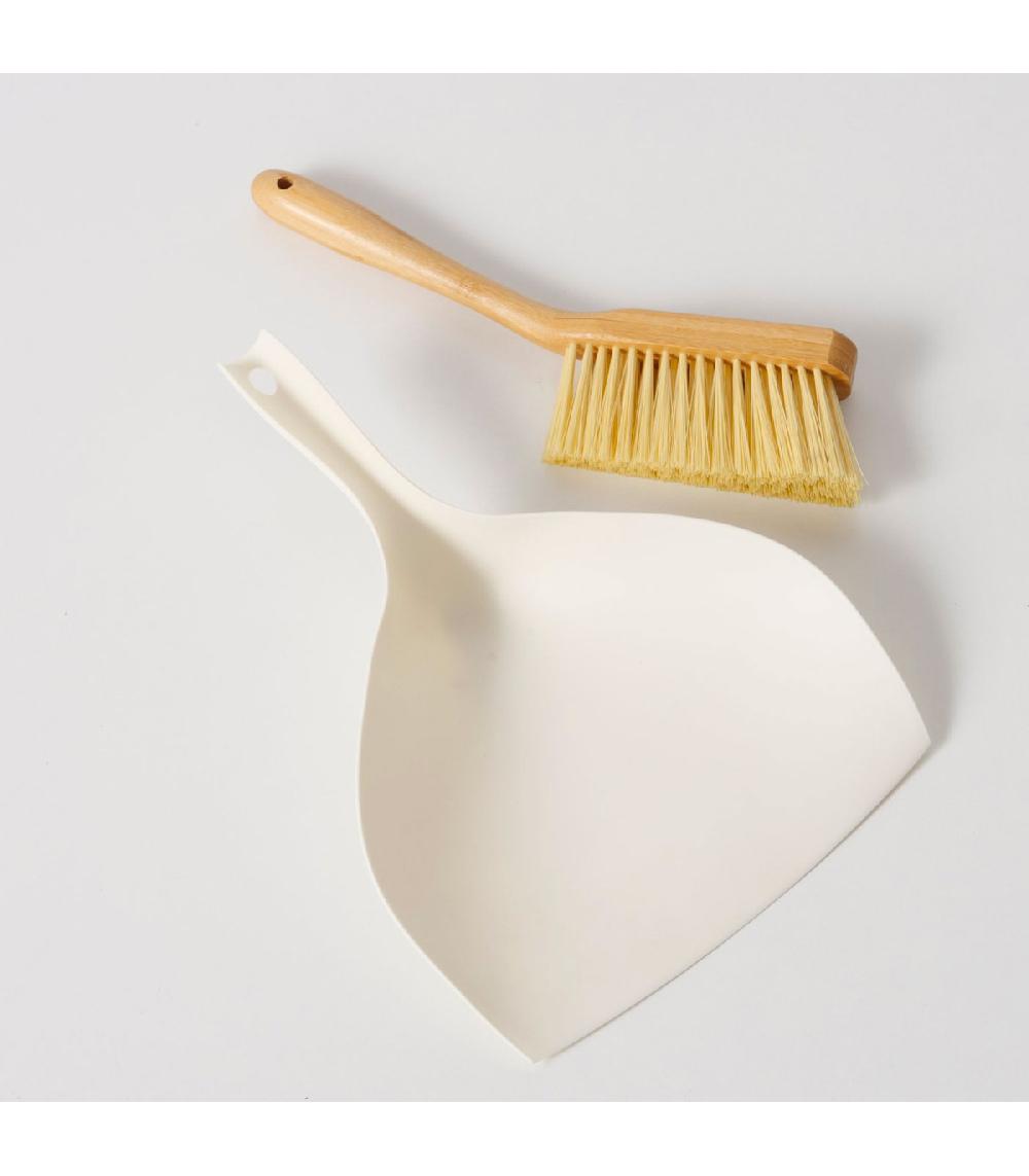 Wadiga Pelle Blanche Et Balayette Bambou Design