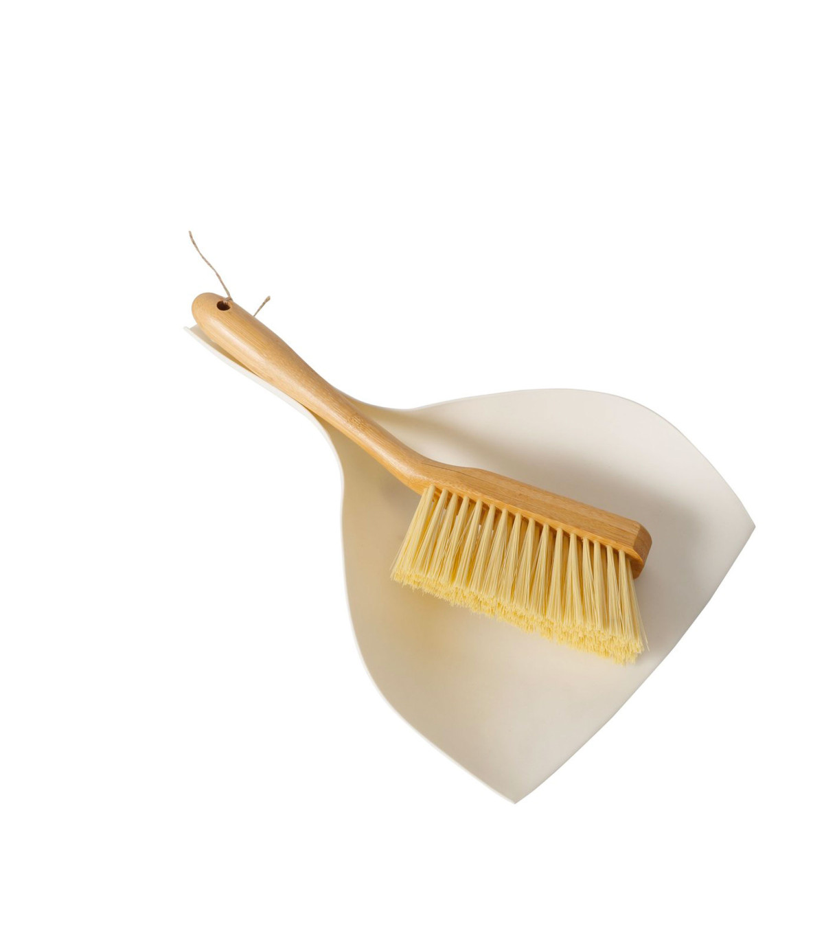 wadiga Pelle blanche et balayette bambou design