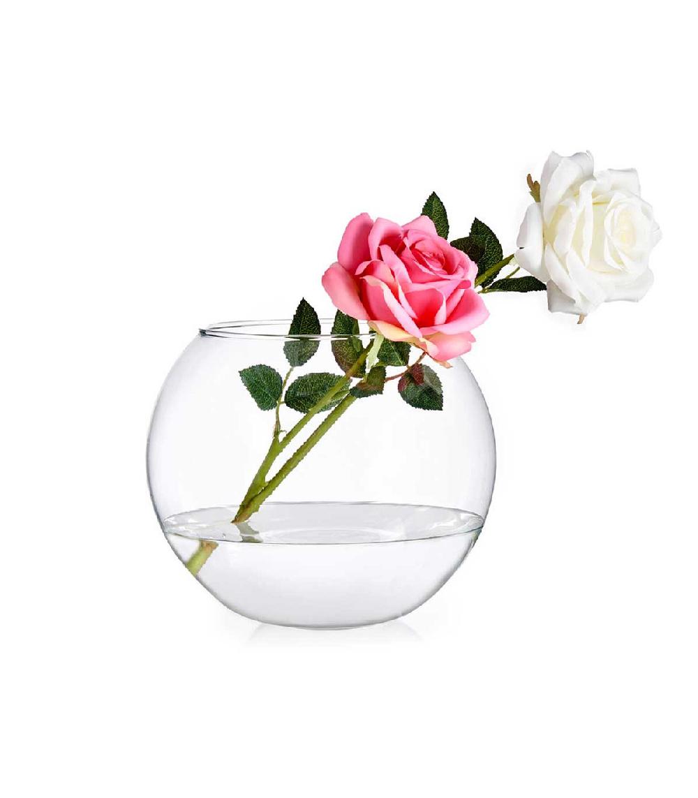 Wadiga Petit Vase Boule En Verre - Diamètre 12cm