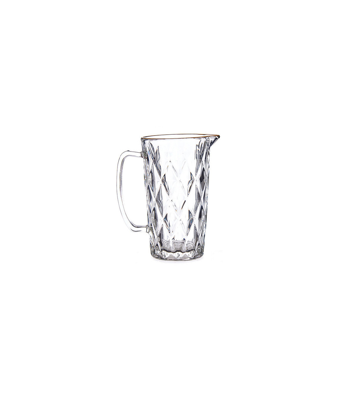 Wadiga Pichet à Eau En Verre Et Bordure Dorée - 1L