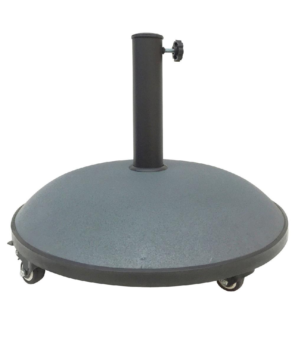 wadiga Pied de parasol ciment sur roues 25kg