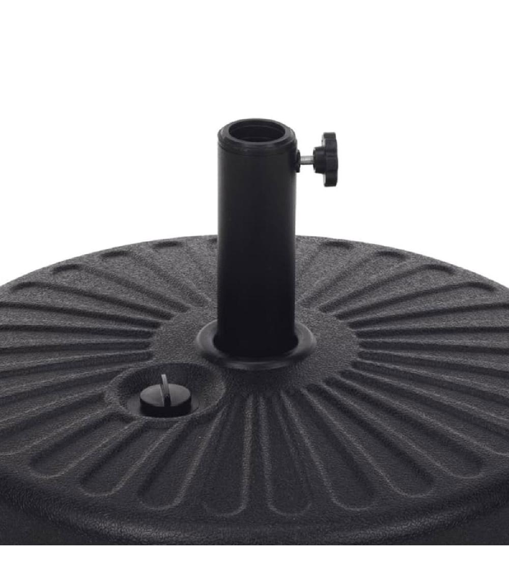 Wadiga Pied De Parasol Rond Noir 22Litres 51cm