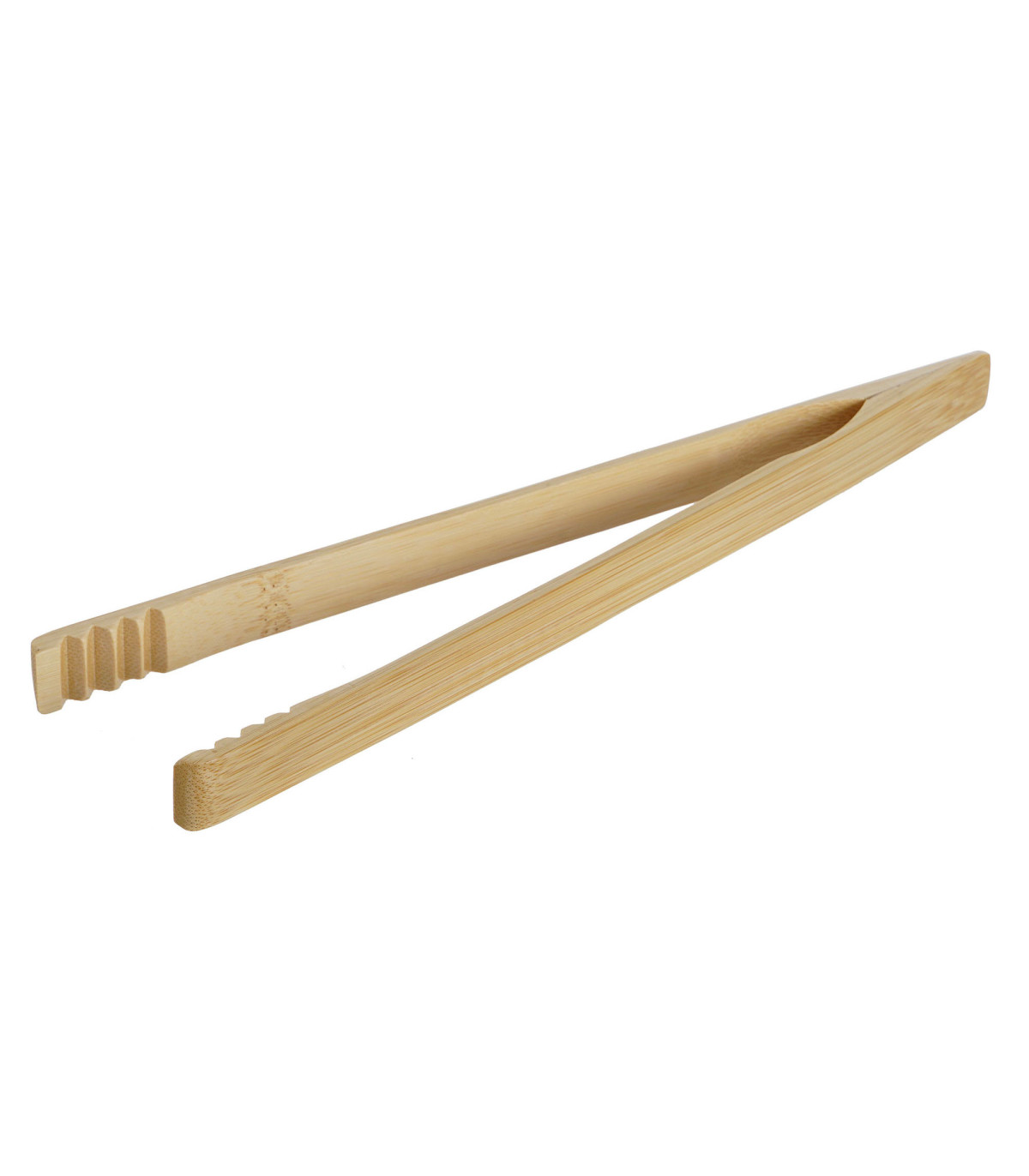 wadiga Pince à pain ou toast en bambou 25x6x1.5cm