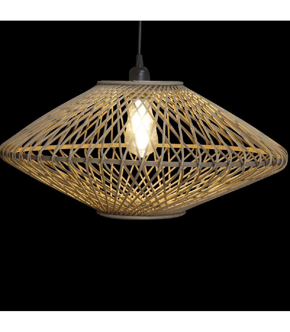 Wadiga Plafonnier En Bambou 51x51x25cm