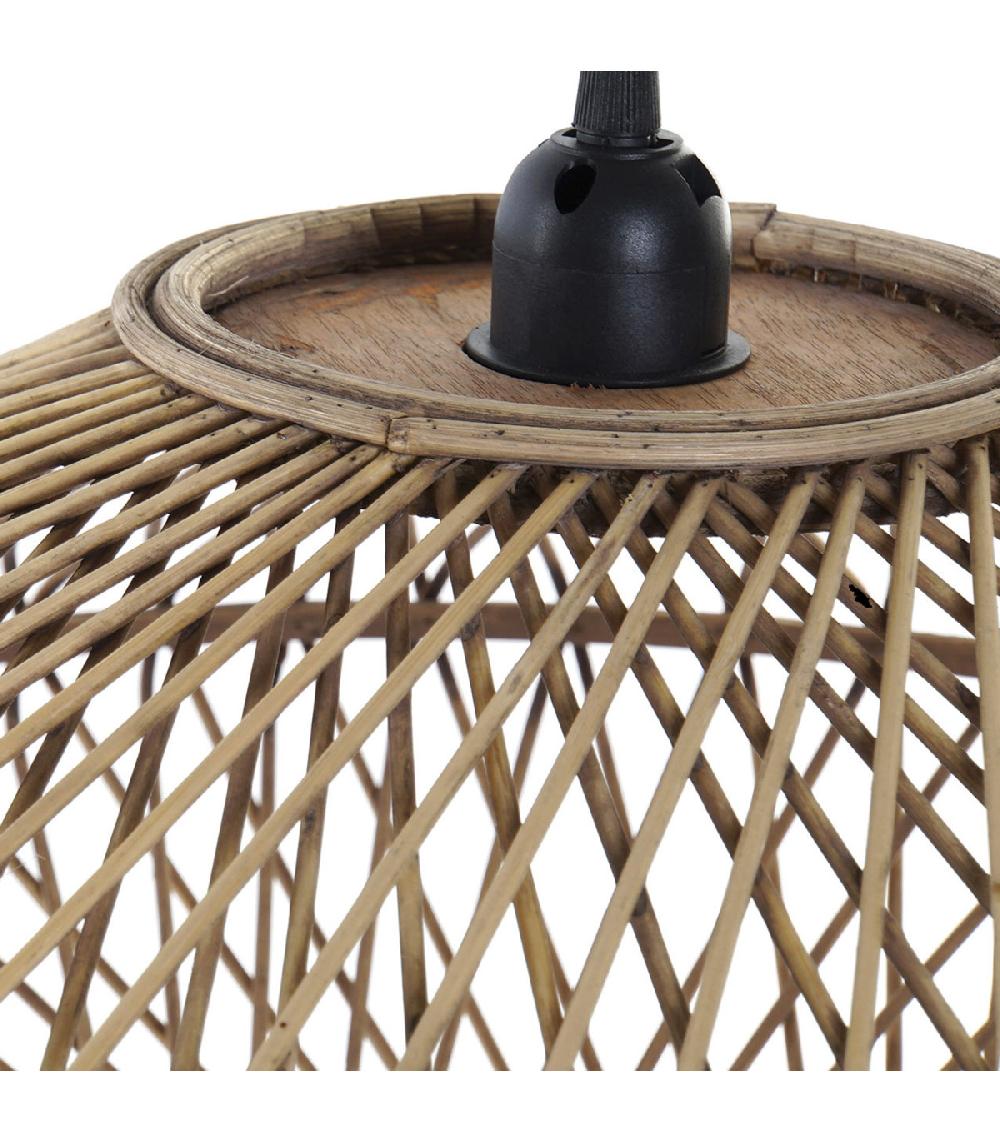 Wadiga Plafonnier En Bambou 51x51x25cm