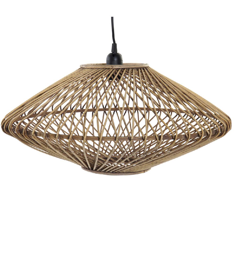 wadiga Plafonnier en bambou 51x51x25cm