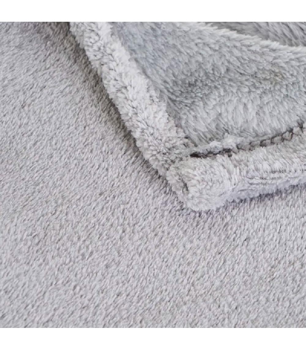 Wadiga Plaid Doux Gris Polaire 130x160cm