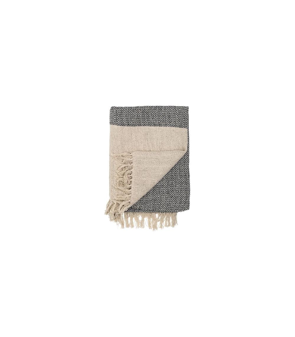 wadiga Plaid en Coton Bleu et Beige
