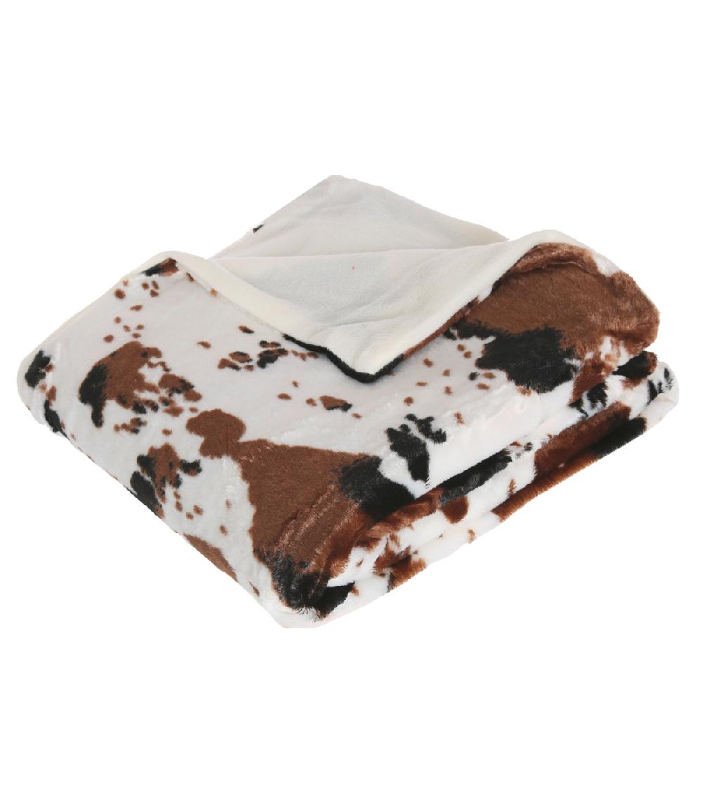 wadiga Plaid fausse fourrure vache 130x160cm