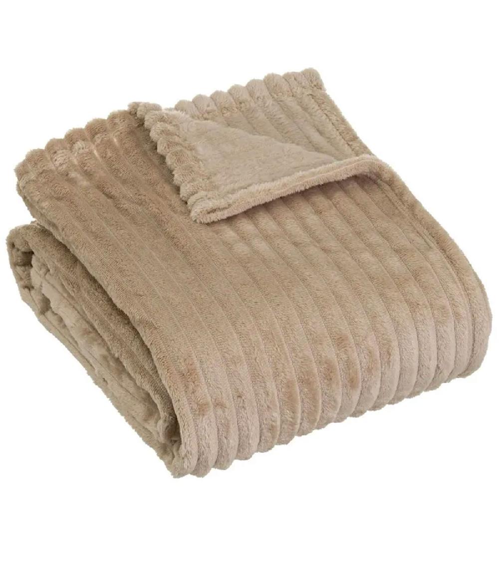 wadiga Plaid flanelle beige 130x160cm