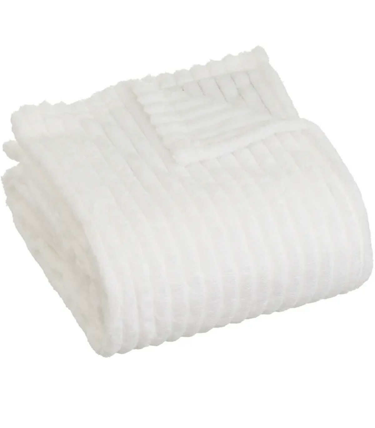 wadiga Plaid flanelle blanc 130x160cm