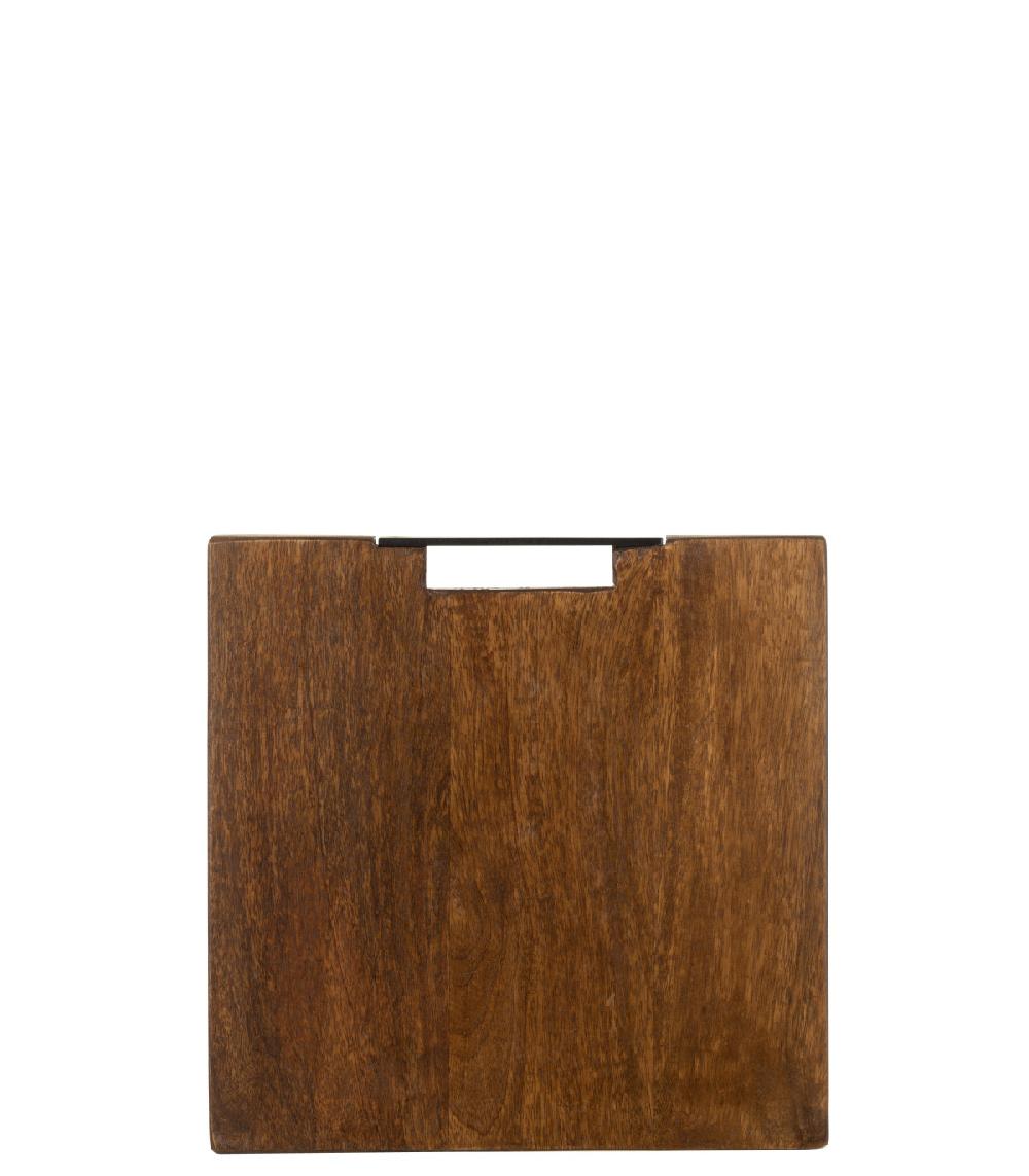 Wadiga Planche à Découper En Bois Carrée - 35x35x3cm