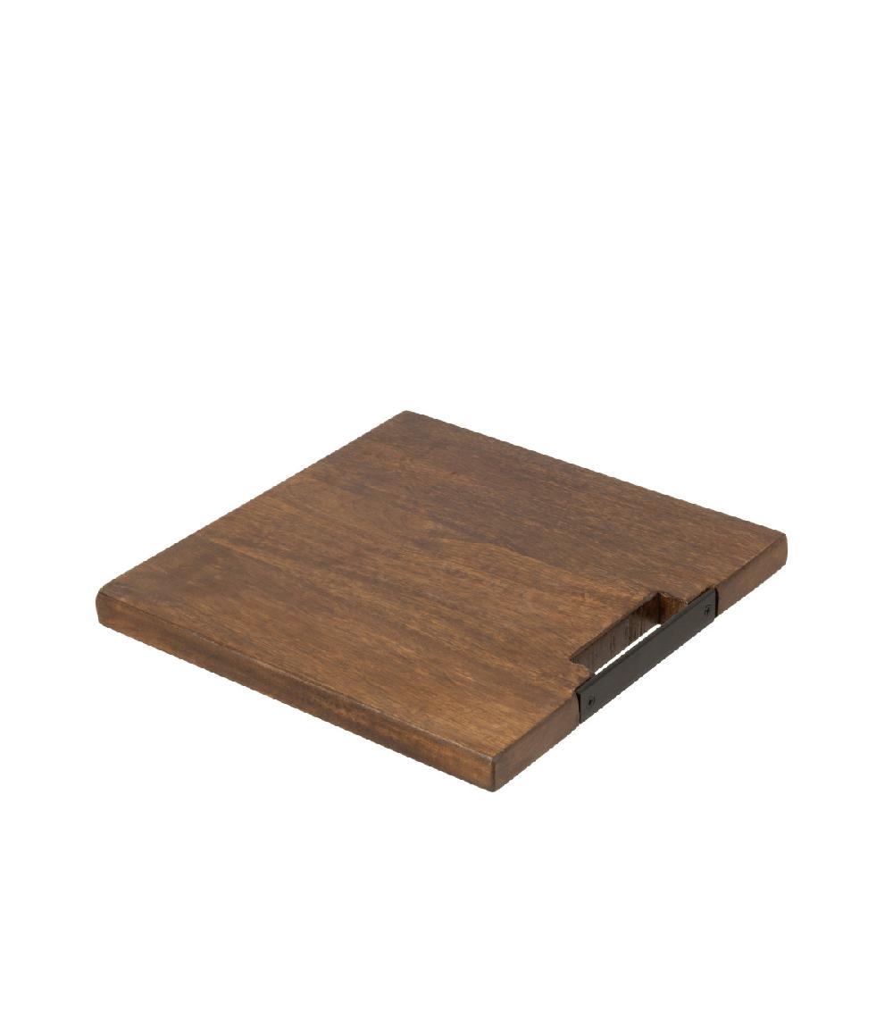 wadiga Planche à découper en bois carrée - 35x35x3cm