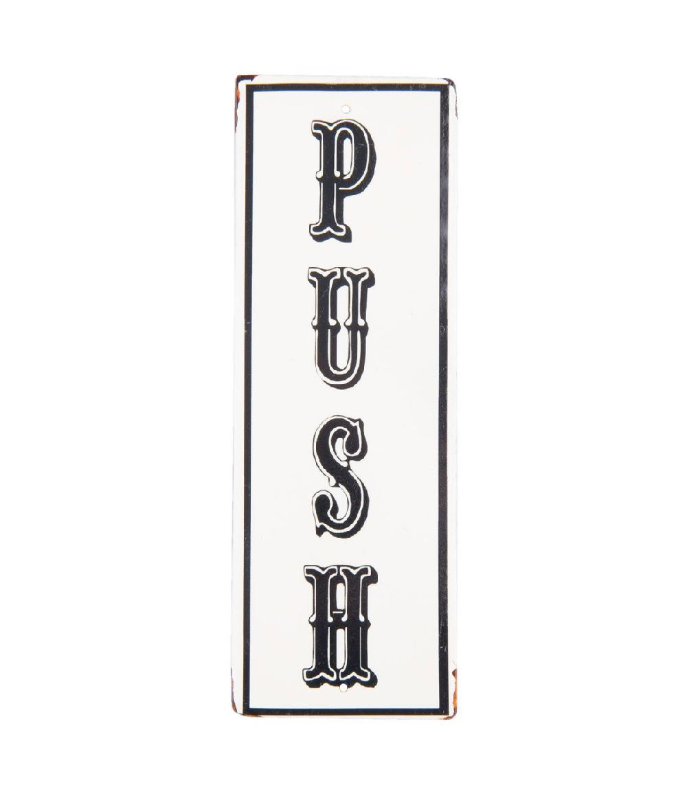 wadiga Plaque de Porte Signalétique Vintage Push