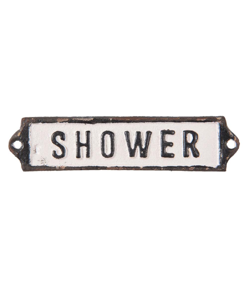 wadiga Plaque de Porte Signalétique Vintage Shower